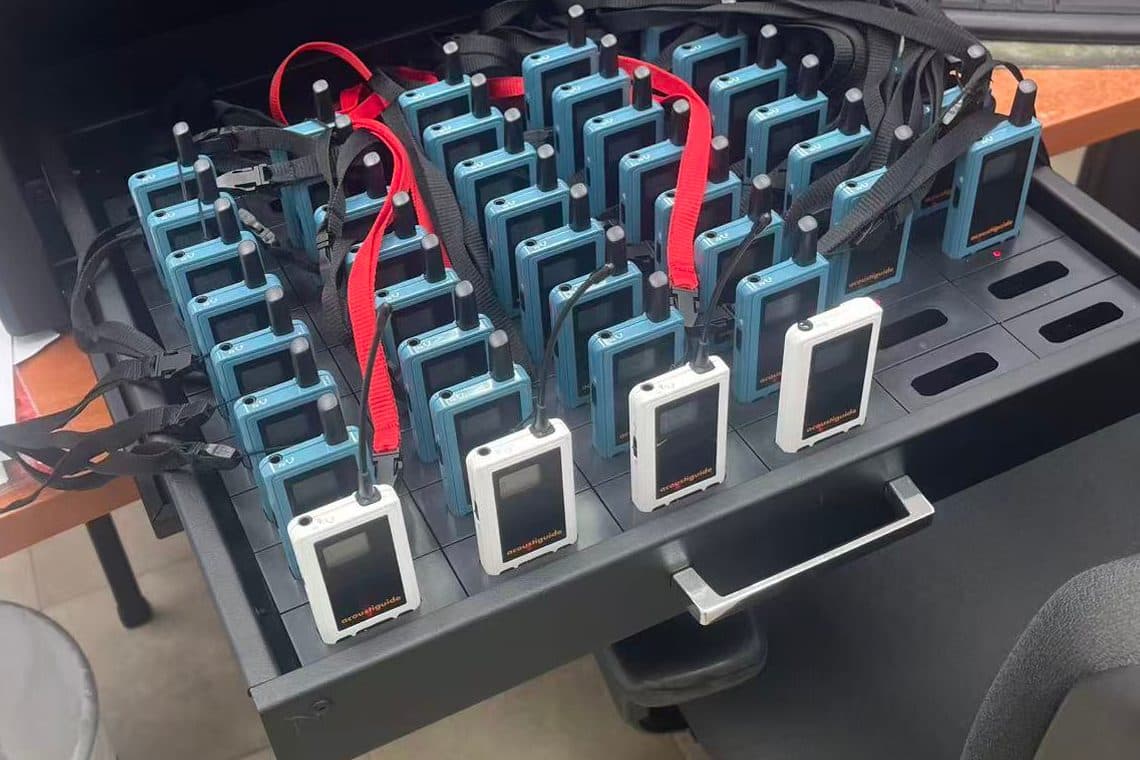 TG transmitters and receivers in a charging drawer